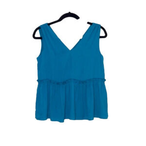 𝅺NWT LOFT AQUA BLUE SLEEVELESS BLOUSE XS